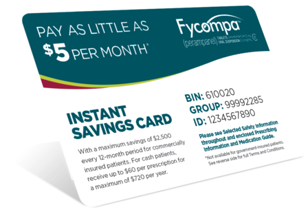 FYCOMPA® (perampanel) CIII savings card